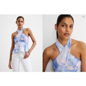 French Connection Dalla Verona Crossneck Top Size 12 New‎ with Tags